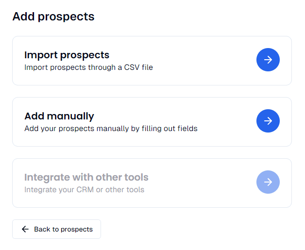 Add prospects